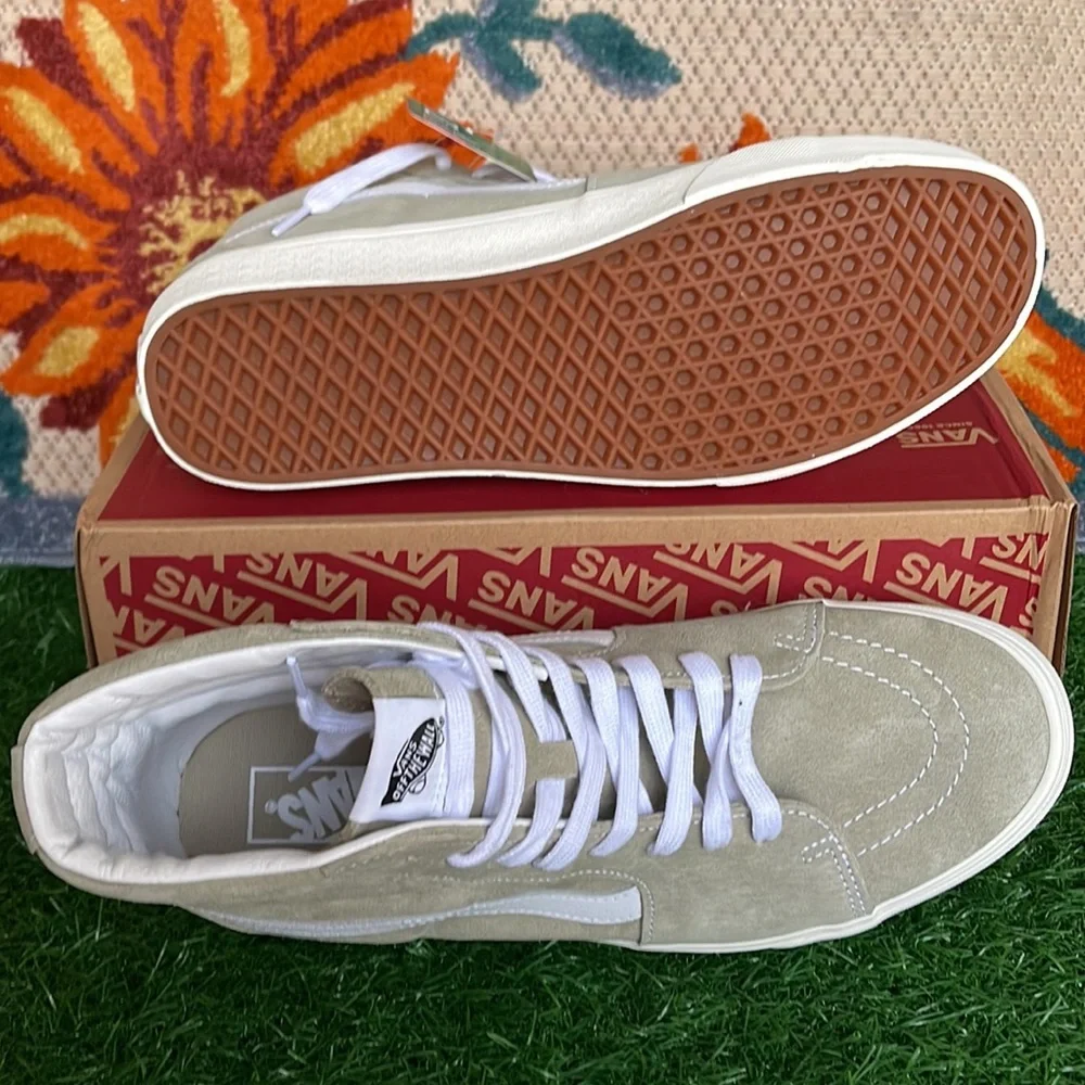 Vans Sk8-Hi Pig Suede Moss Gray/Snow White Men’s sneakers - Picture 4 of 16